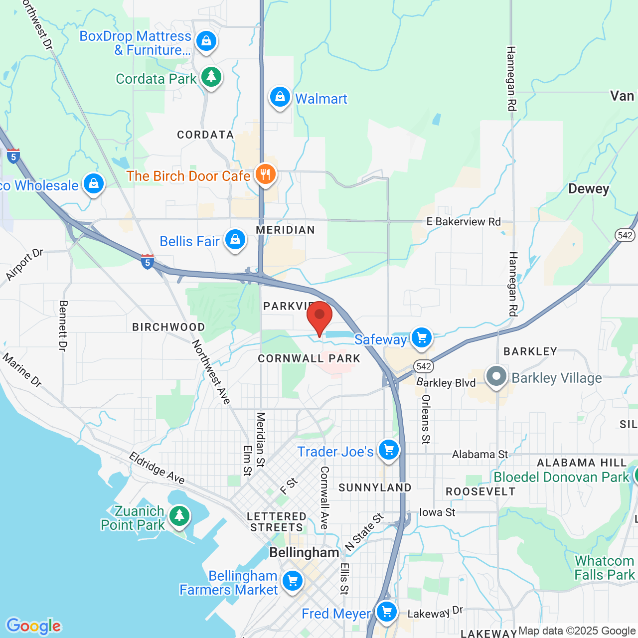 Google map image of our location in 2500 Squalicum Pkwy Bellingham, WA